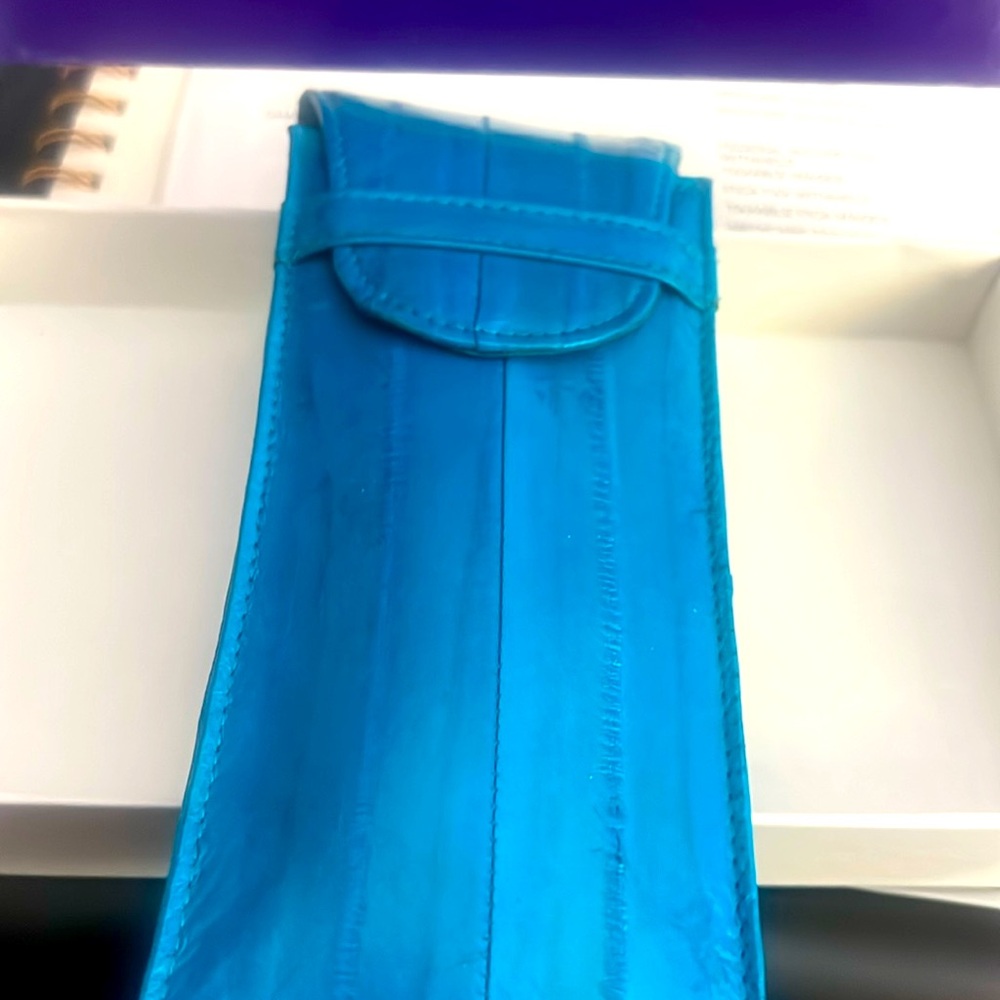 Lee Sands Eel skin glasses case